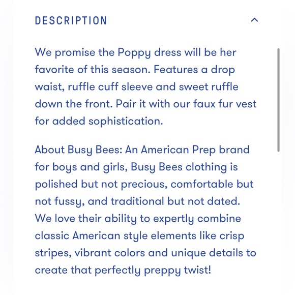 Busy Bees “Poppy Floral Drop Waist Ruffle Cuff Sleeve Dress in Pink/Navy”- Sz 7 - Picture 4 of 4